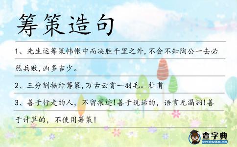 籌策造句