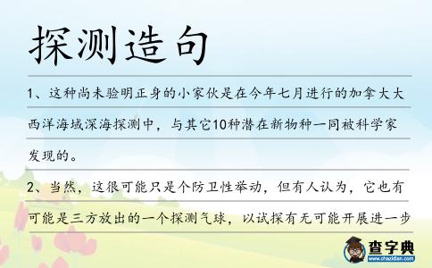 探測(cè)造句