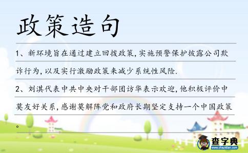 政策造句