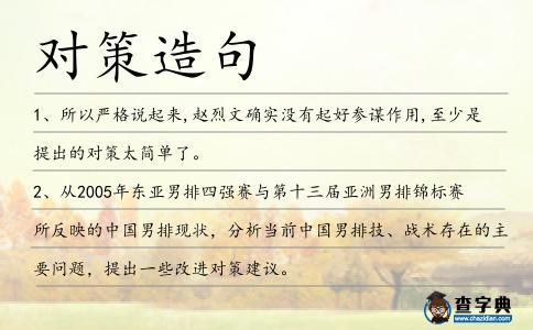 對策造句