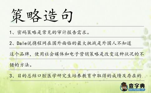 策略造句