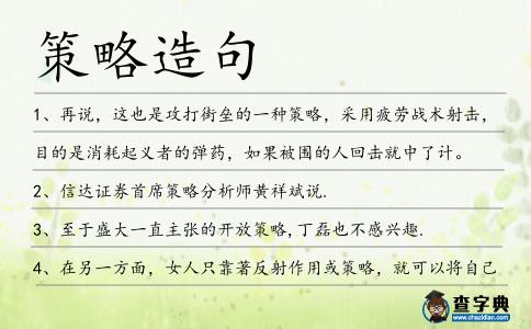策略造句