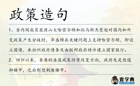 政策造句