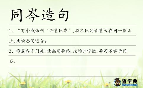 同岑造句