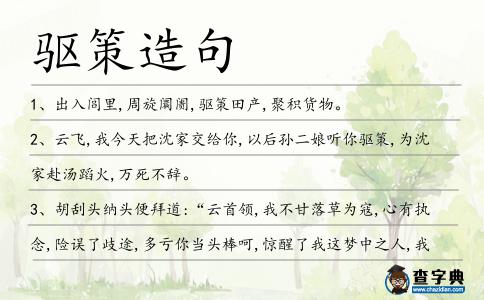 驅(qū)策造句