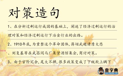 對策造句