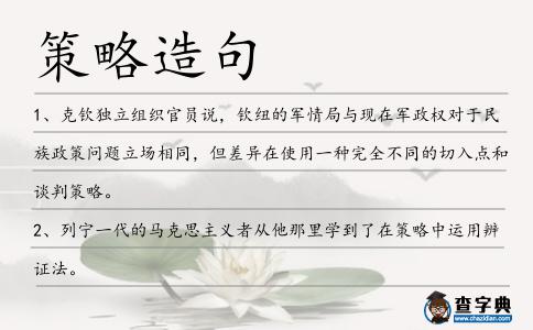 策略造句