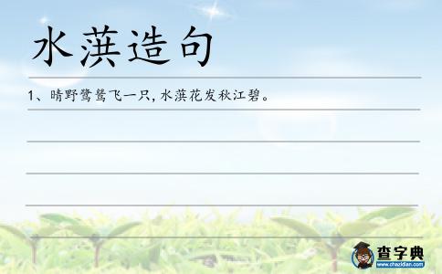 水葓造句