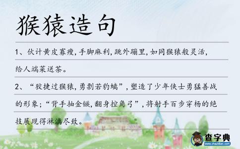 猴猿造句