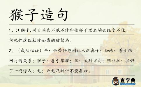 猴子造句
