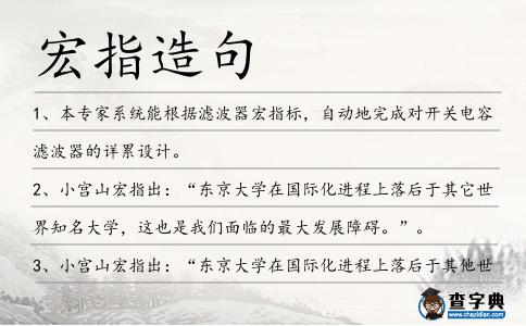 宏指造句