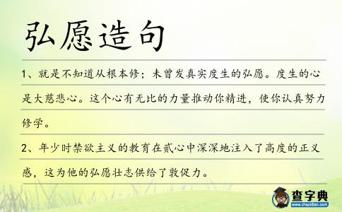 弘愿造句