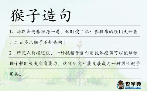 猴子造句
