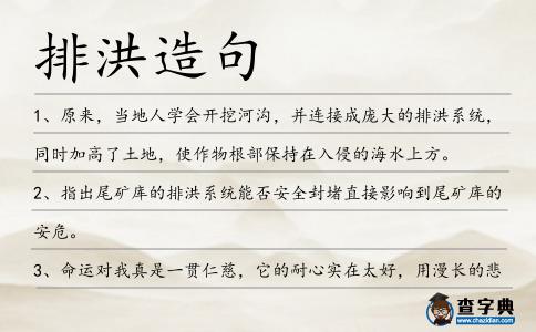 排洪造句