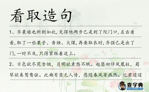 看取造句