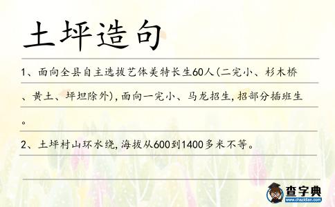 土坪造句
