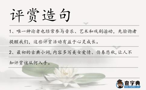 評賞造句