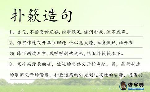 撲簌造句