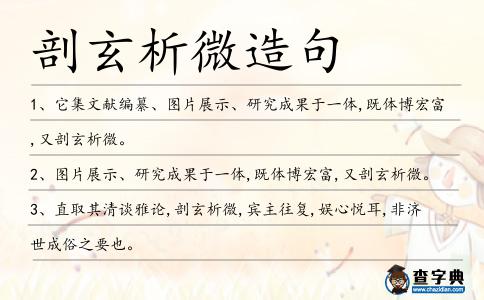 剖玄析微造句