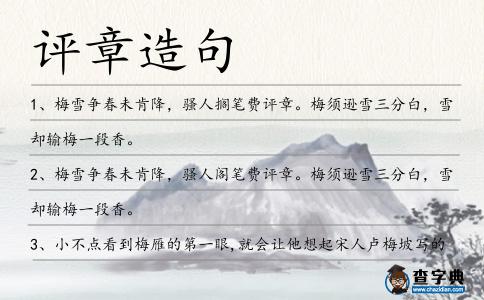 評(píng)章造句