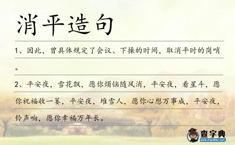 消平造句