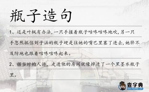 瓶子造句