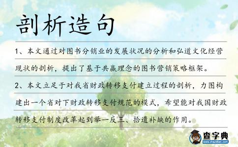 剖析造句