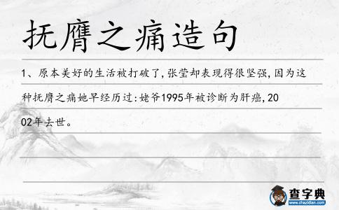 撫膺之痛造句