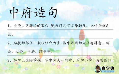 中府造句