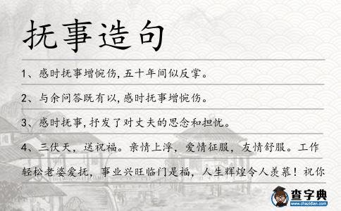 撫事造句