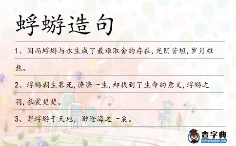 蜉蝣造句