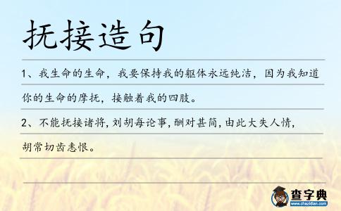 撫接造句
