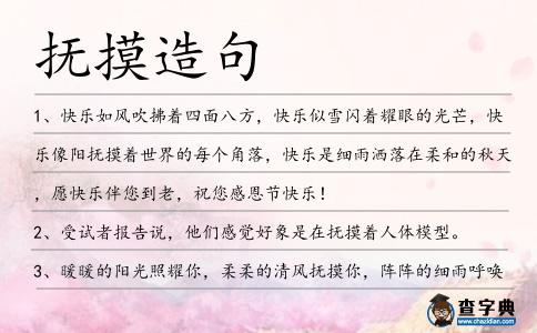 撫摸造句