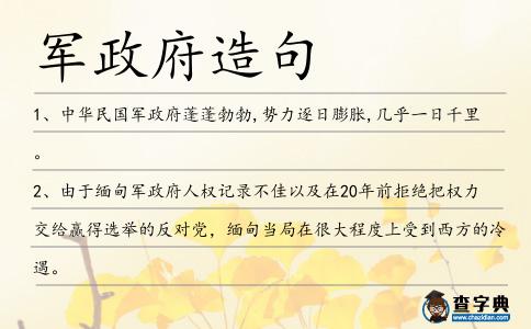 軍政府造句