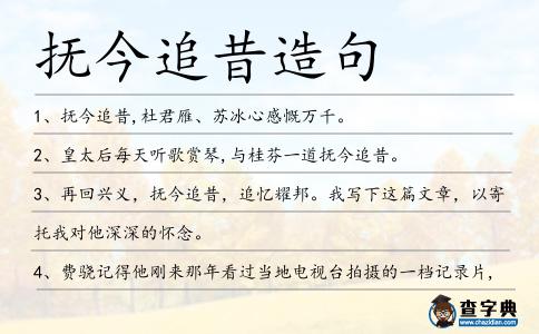 撫今追昔造句