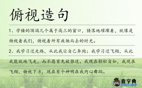 俯視造句