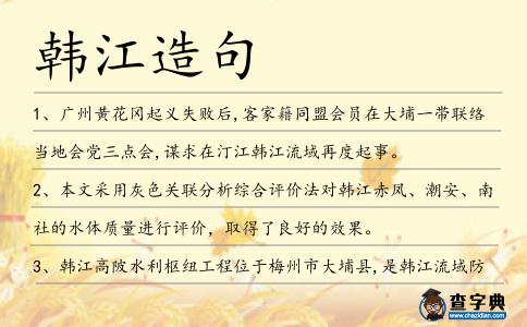韓江造句