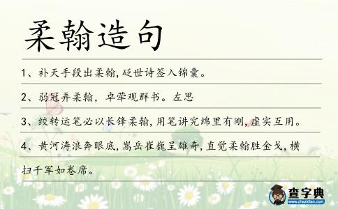 柔翰造句