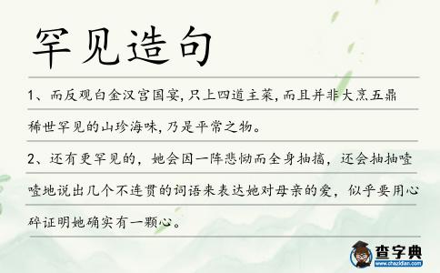罕見造句