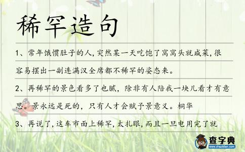 稀罕造句