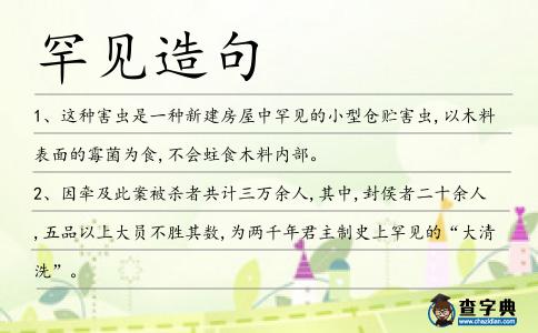 罕見(jiàn)造句