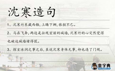沈寒造句