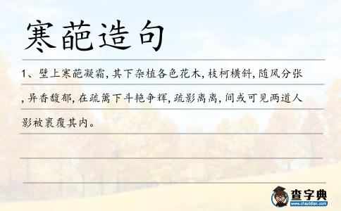 寒葩造句