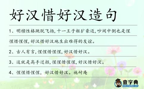 好漢惜好漢造句