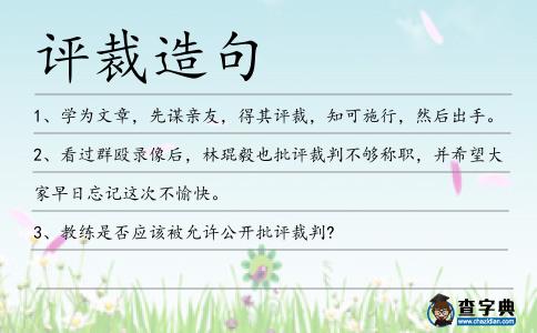 評裁造句