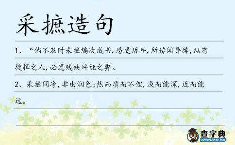 采摭造句