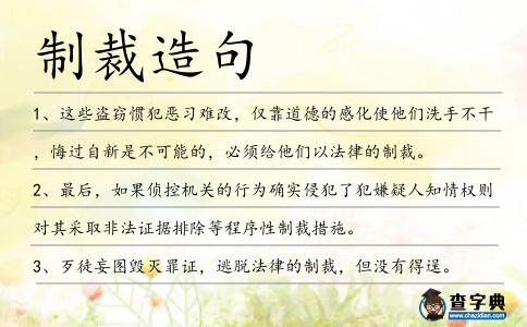 制裁造句