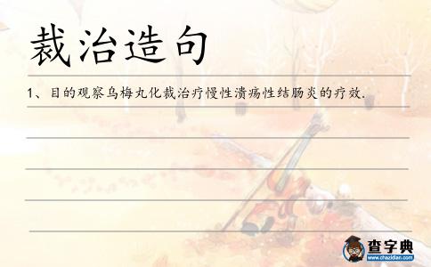 裁治造句