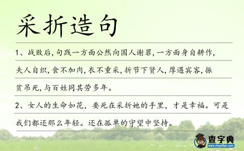 采折造句