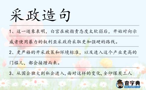 采政造句
